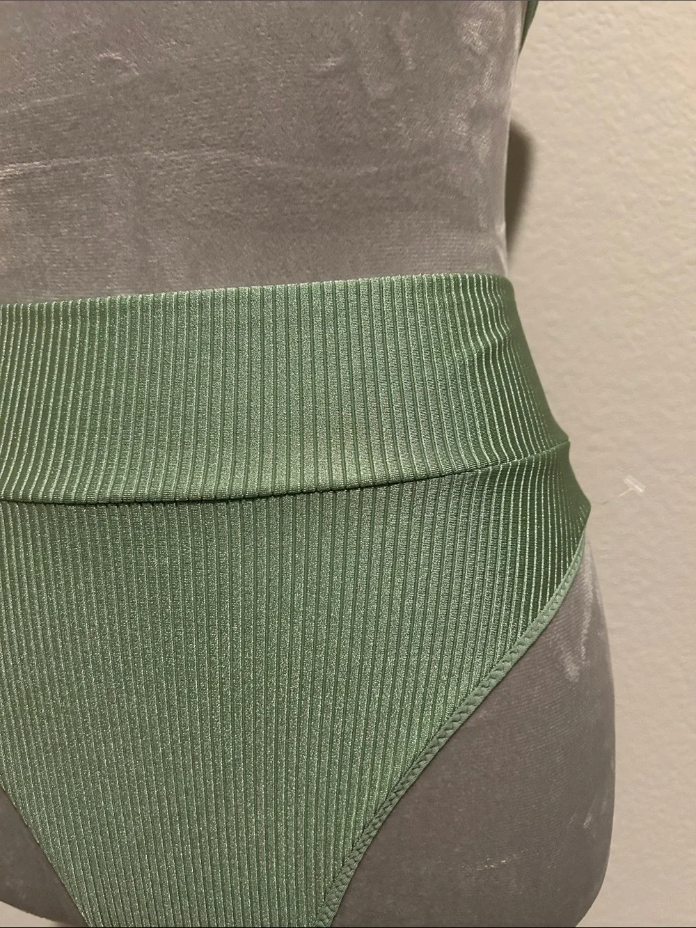 Aerie  Ribbed Light Mint Green Bikini Set Small Top, XS bottom - Picture 2 of 7